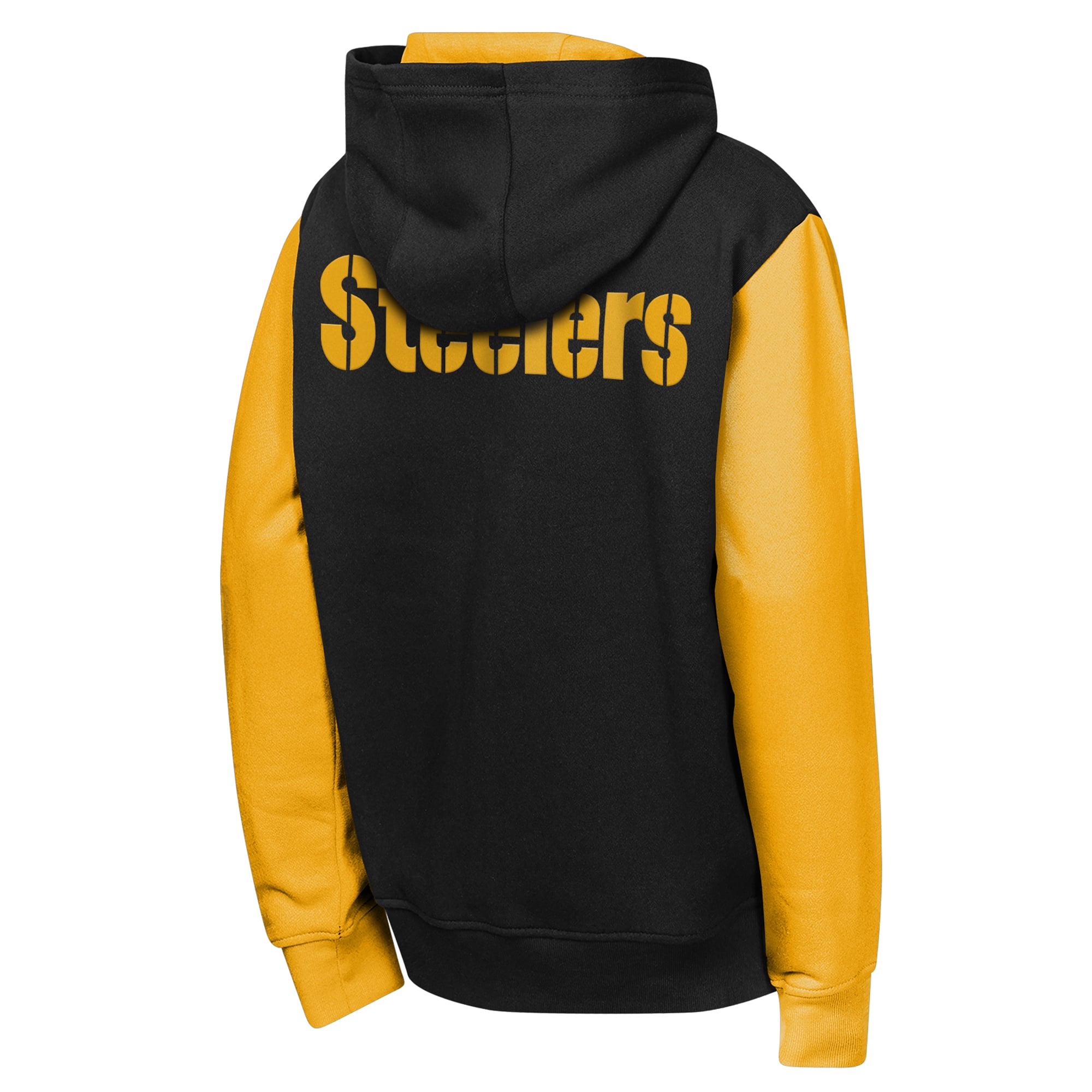 Sweat à capuche zippé noir Youth Outerstuff Pittsburgh Steelers Stadium Colorblock