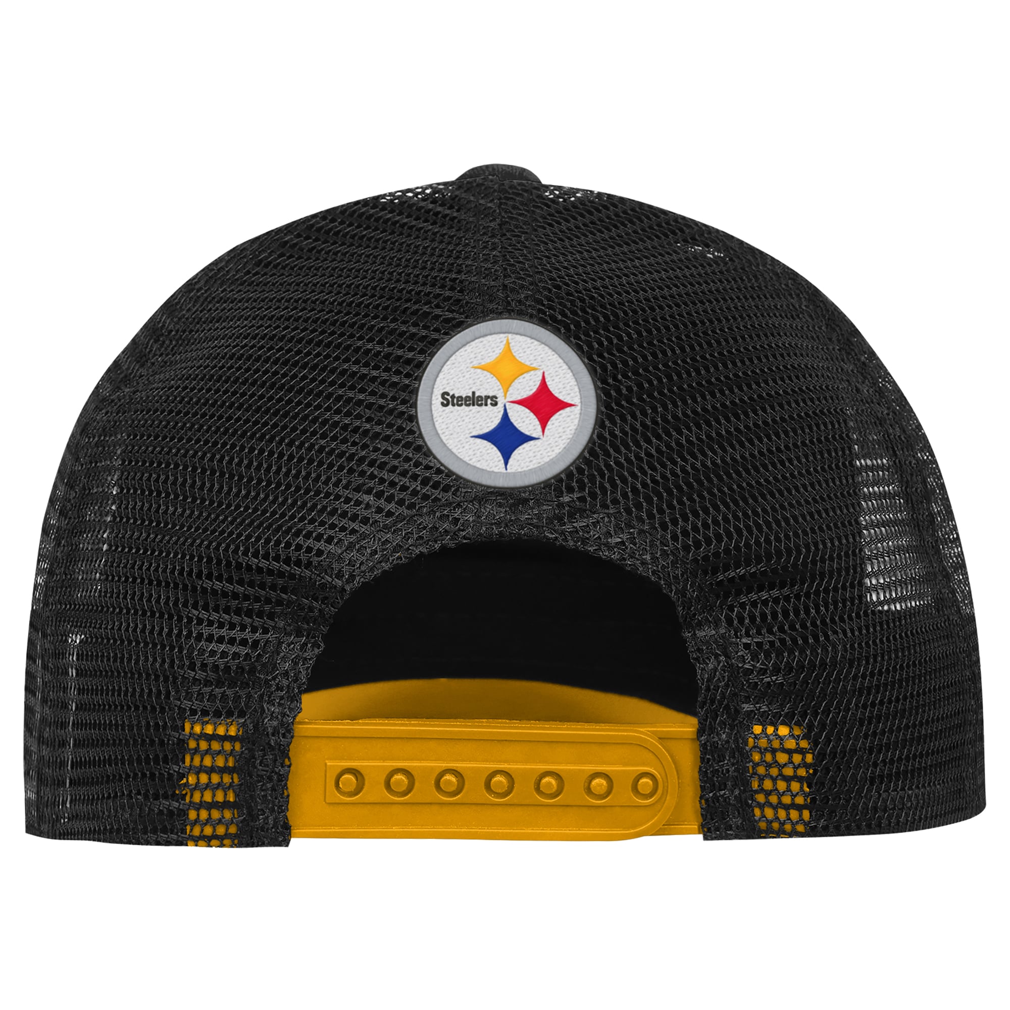 Youth Outerstuff Black/Gold Pittsburgh Steelers Handoff Foam Adjustable Trucker Hat