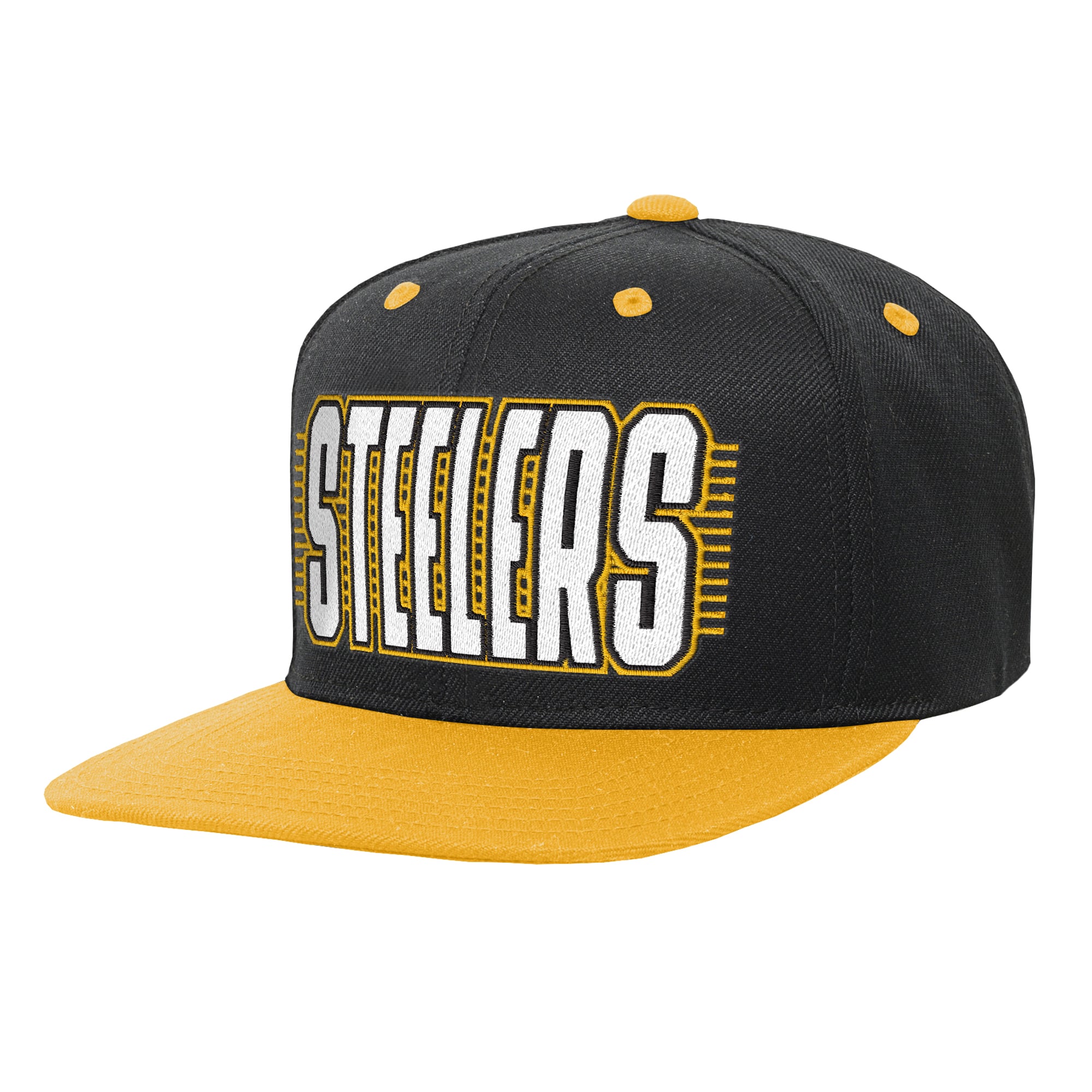 Casquette snapback noire et or Pittsburgh Steelers pour jeunes Outerstuff