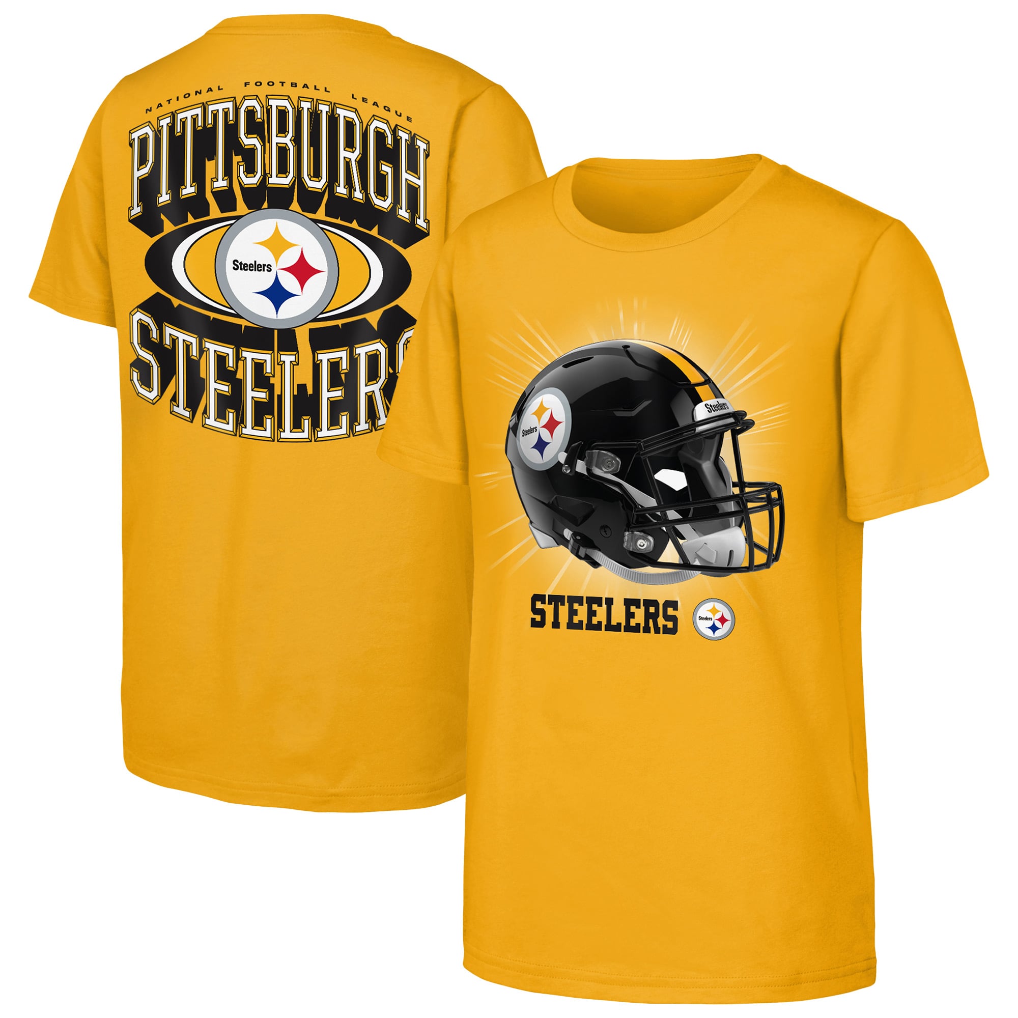 T-shirt Outerstuff Gold Pittsburgh Steelers pour jeunes, esprit de victoire
