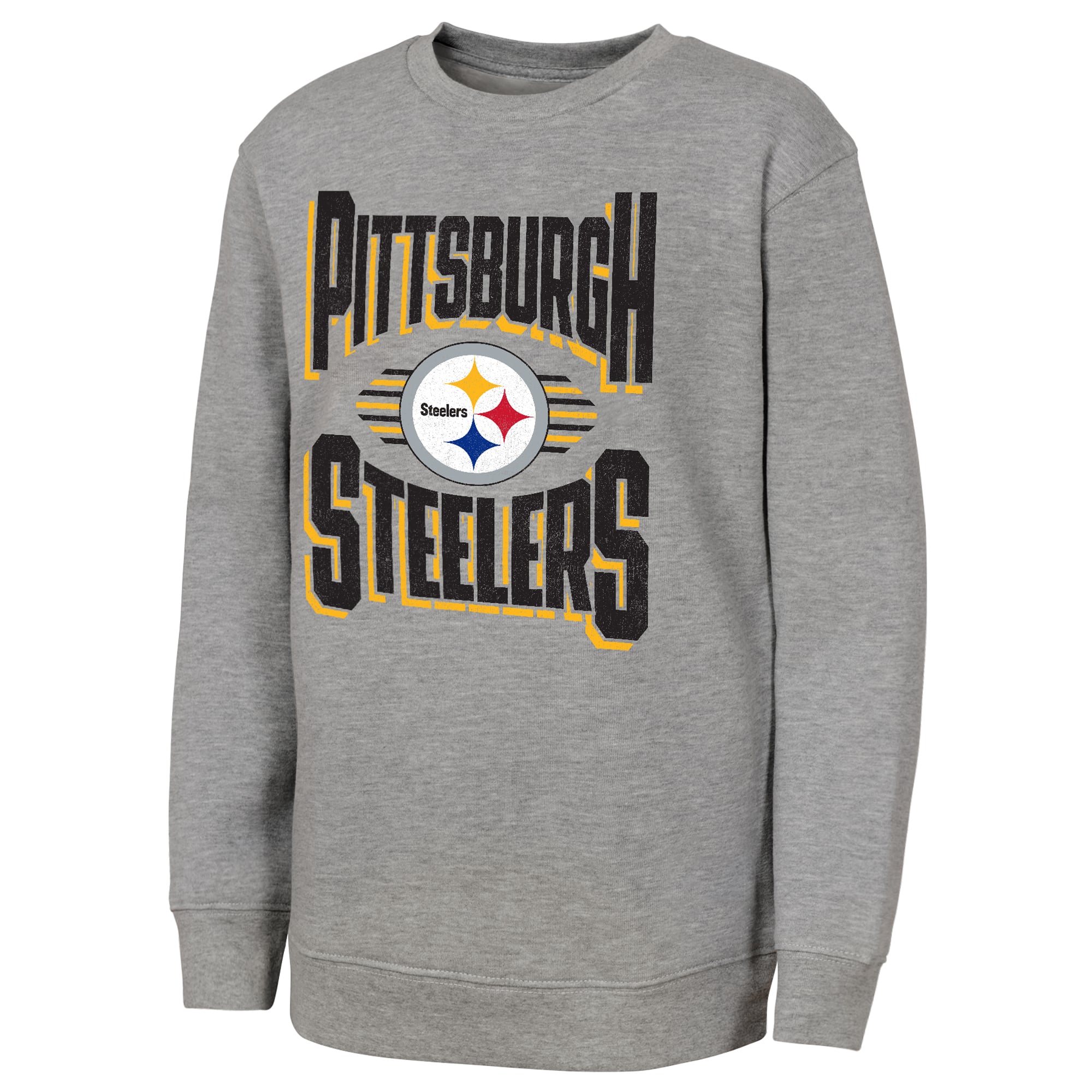 Sweat-shirt gris Jet Stream des Steelers de Pittsburgh pour jeunes la marque Outerstuff