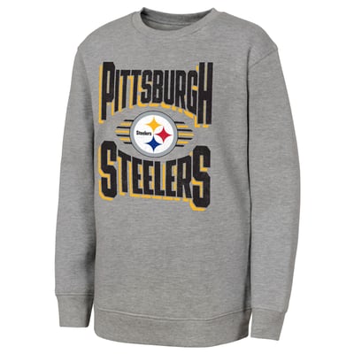 Pittsburgh Steelers Outerstuff Youth Jet Stream Sweatshirt - Gray