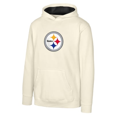 Pittsburgh Steelers Outerstuff Youth Prime Pullover Hoodie - Natural