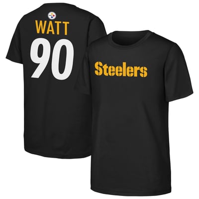 T.J. Watt Pittsburgh Steelers Outerstuff Youth Name & Number T-Shirt - Black