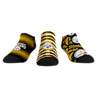  Pittsburgh Steelers Rock Em Youth Make Some Noise Three-Pack Low-Cut Socks Set - Yellow