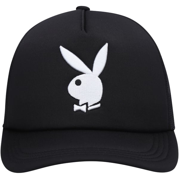 Playboy Foam Trucker Snapback Hat - Black