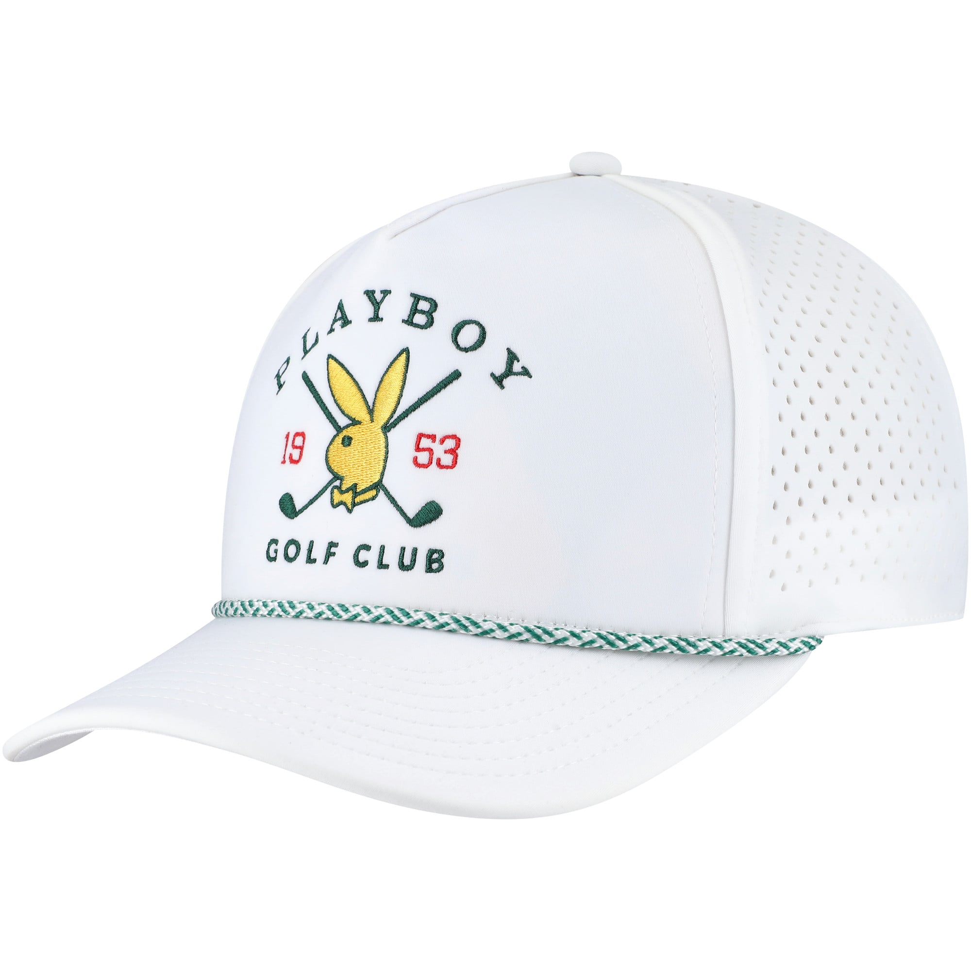 Playboy Golf Club A-Frame Adjustable Hat - White