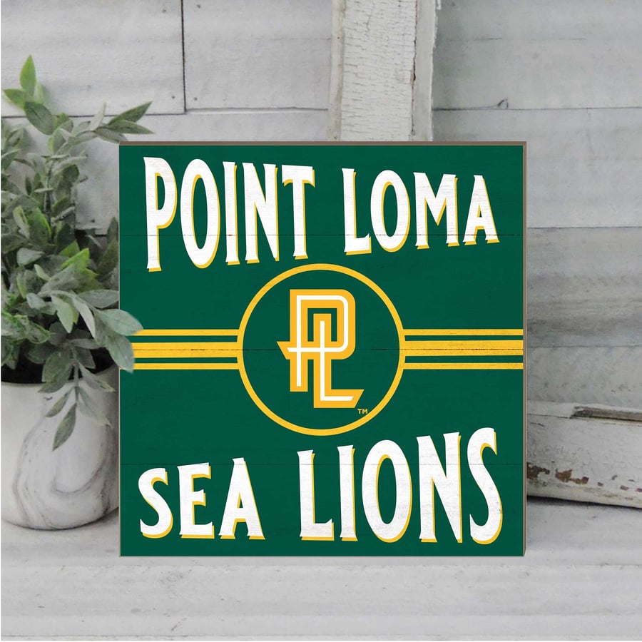 Point Loma Sea Lions 10'' x 10'' Retro Team Sign