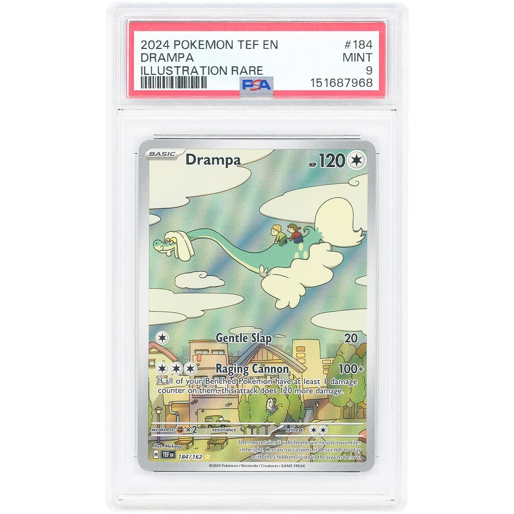 Drampa 2024 Pokemon Temporal Forces Illustration Rare #184 PSA ...