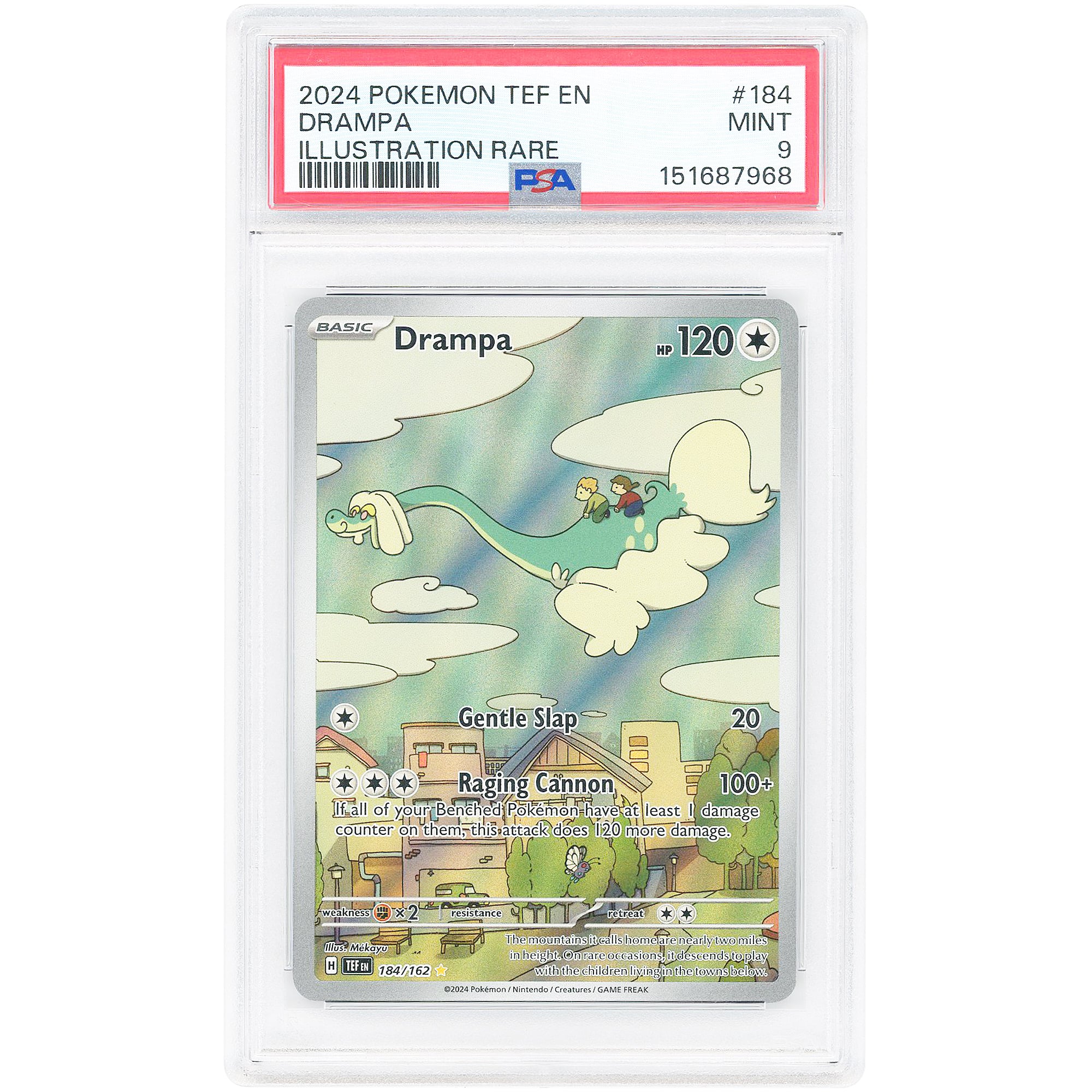 Drampa 2024 Pokemon Temporal Forces Illustration Rare #184 PSA ...