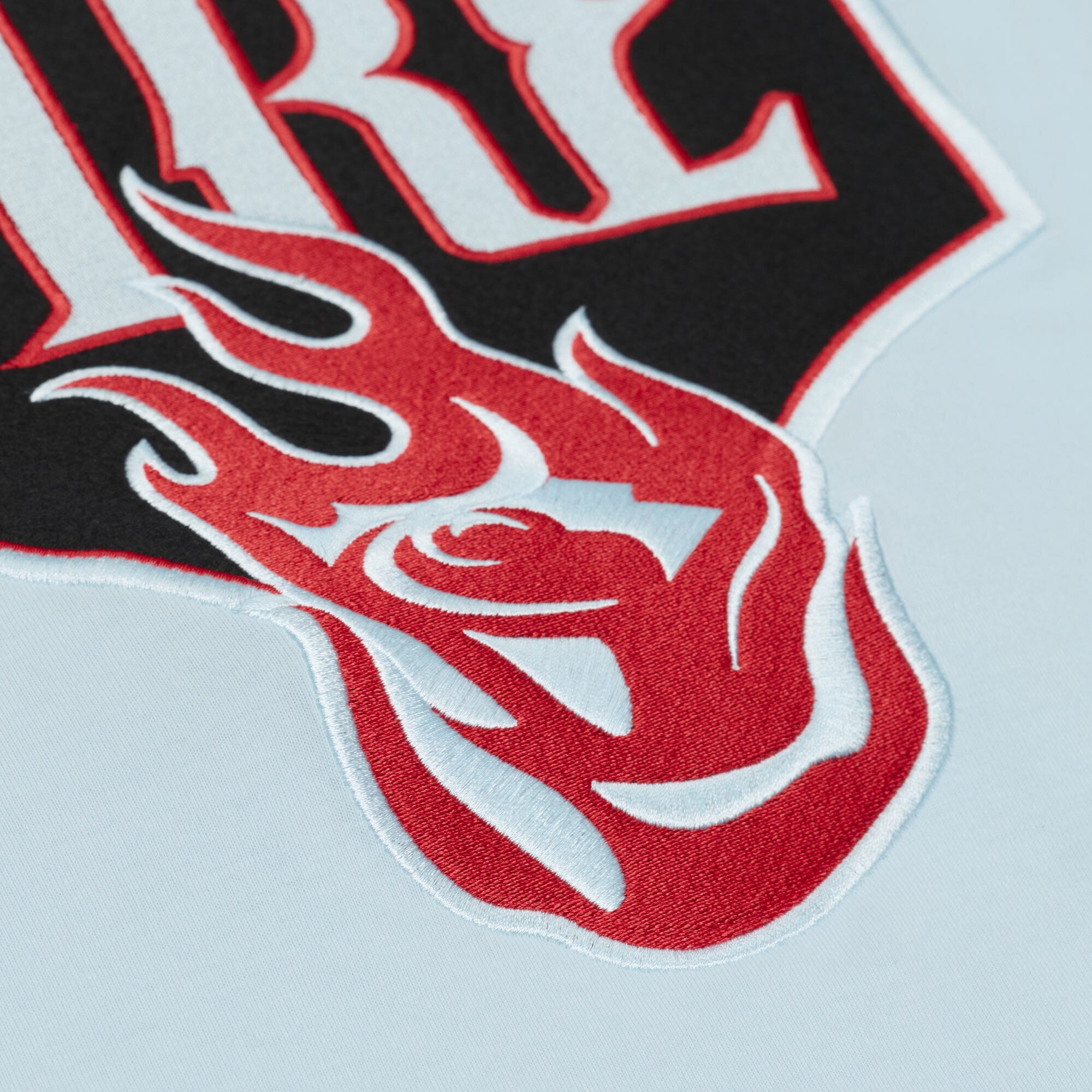 Men's Mitchell & Ness Powder Blue Portland Fire Logo Boxy T-Shirt