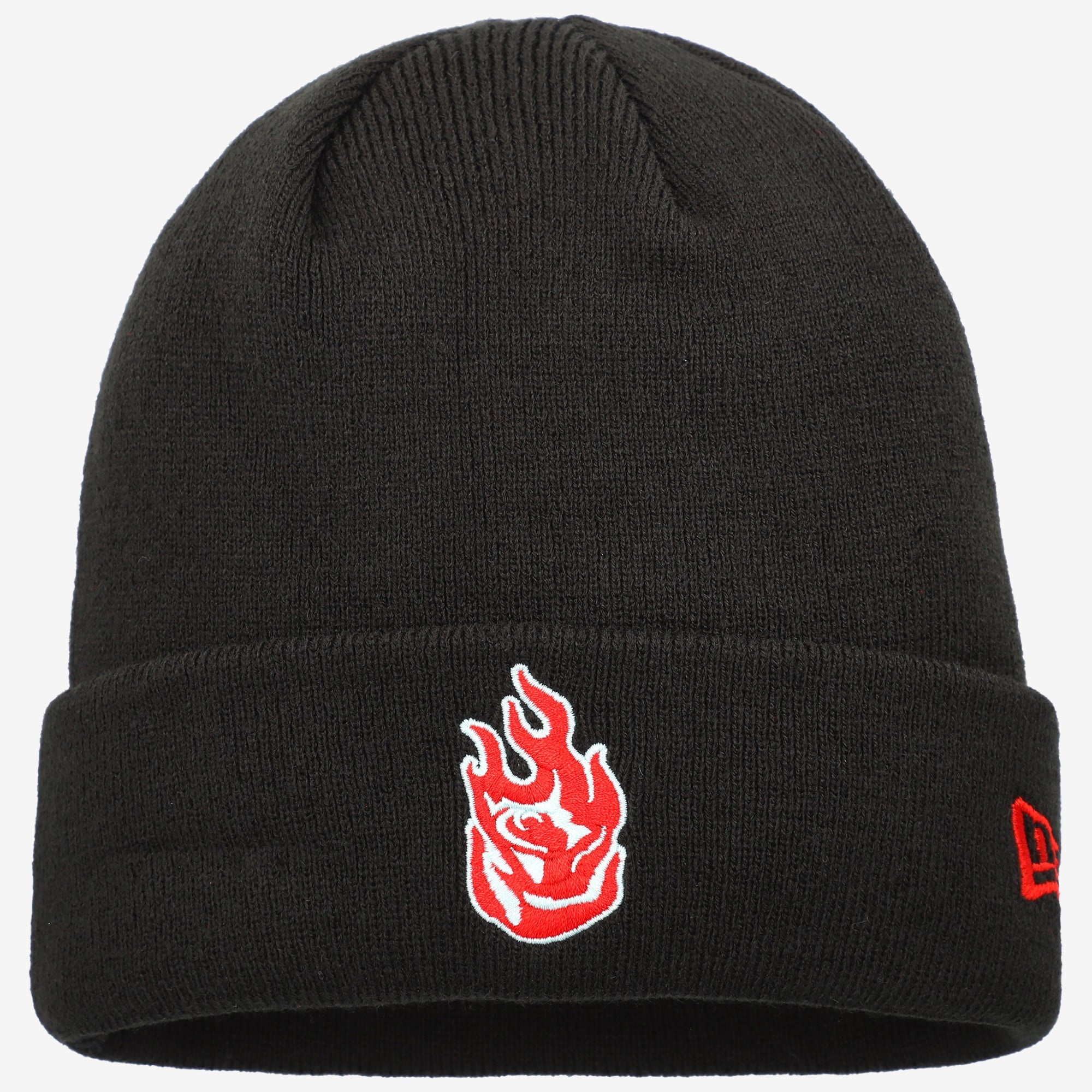 Men's New Era Black Portland Fire Cuffed Knit Hat