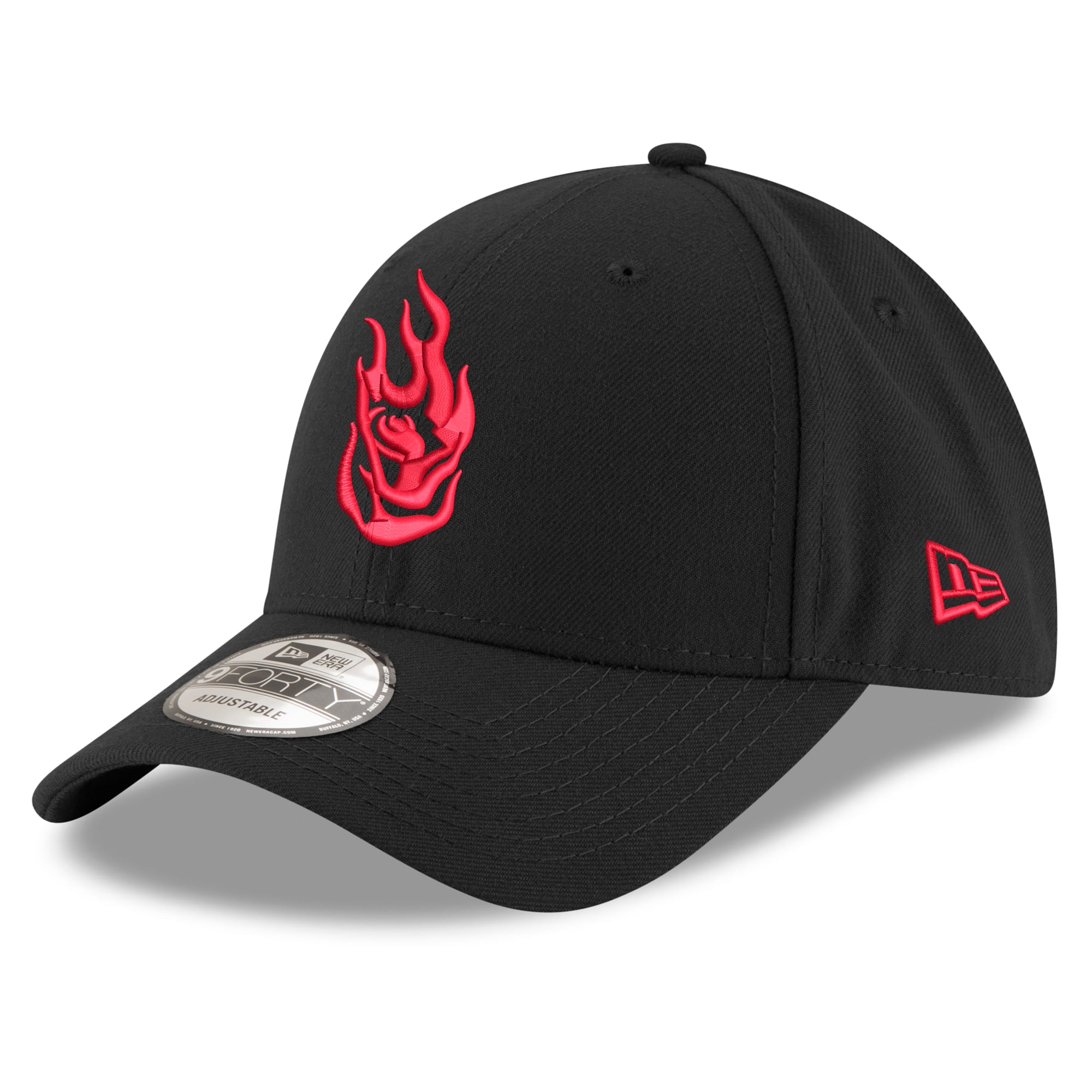 Men's New Era Black Portland Fire Team 9FORTY Adjustable Hat