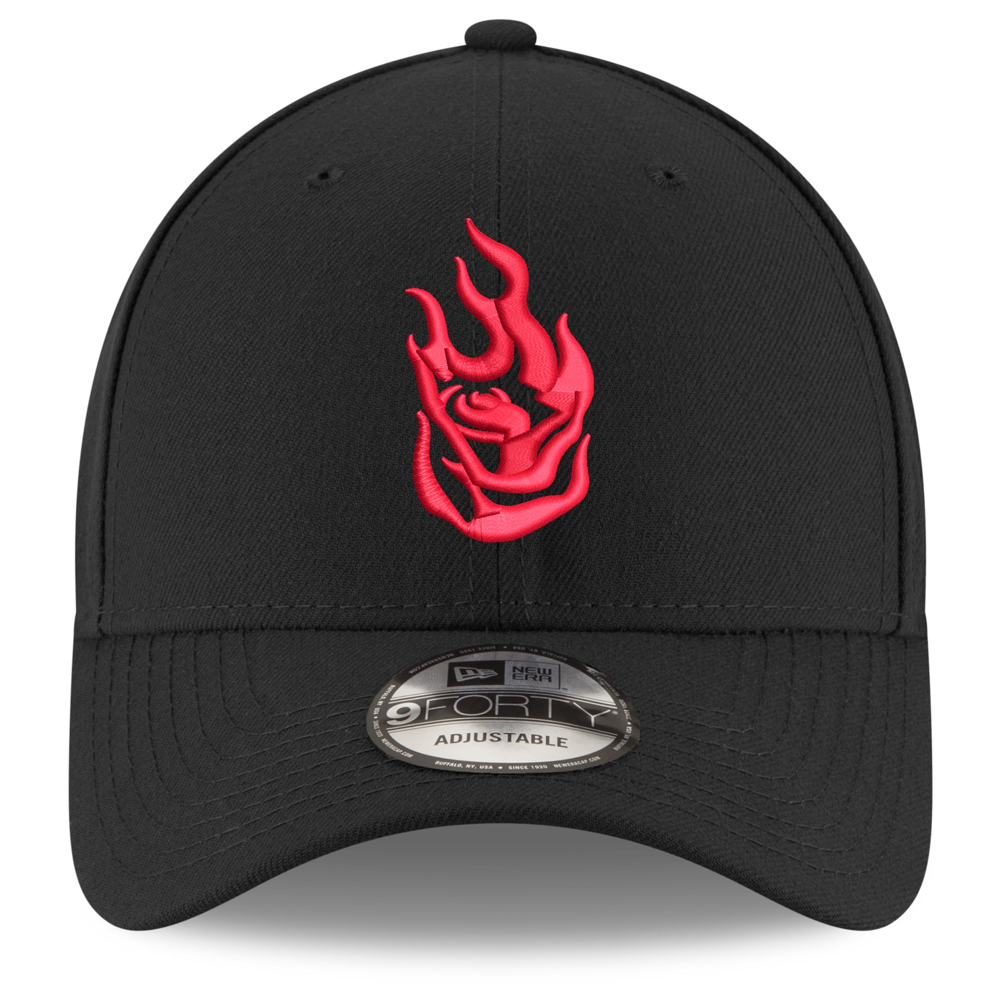 Men's New Era Black Portland Fire Team 9FORTY Adjustable Hat