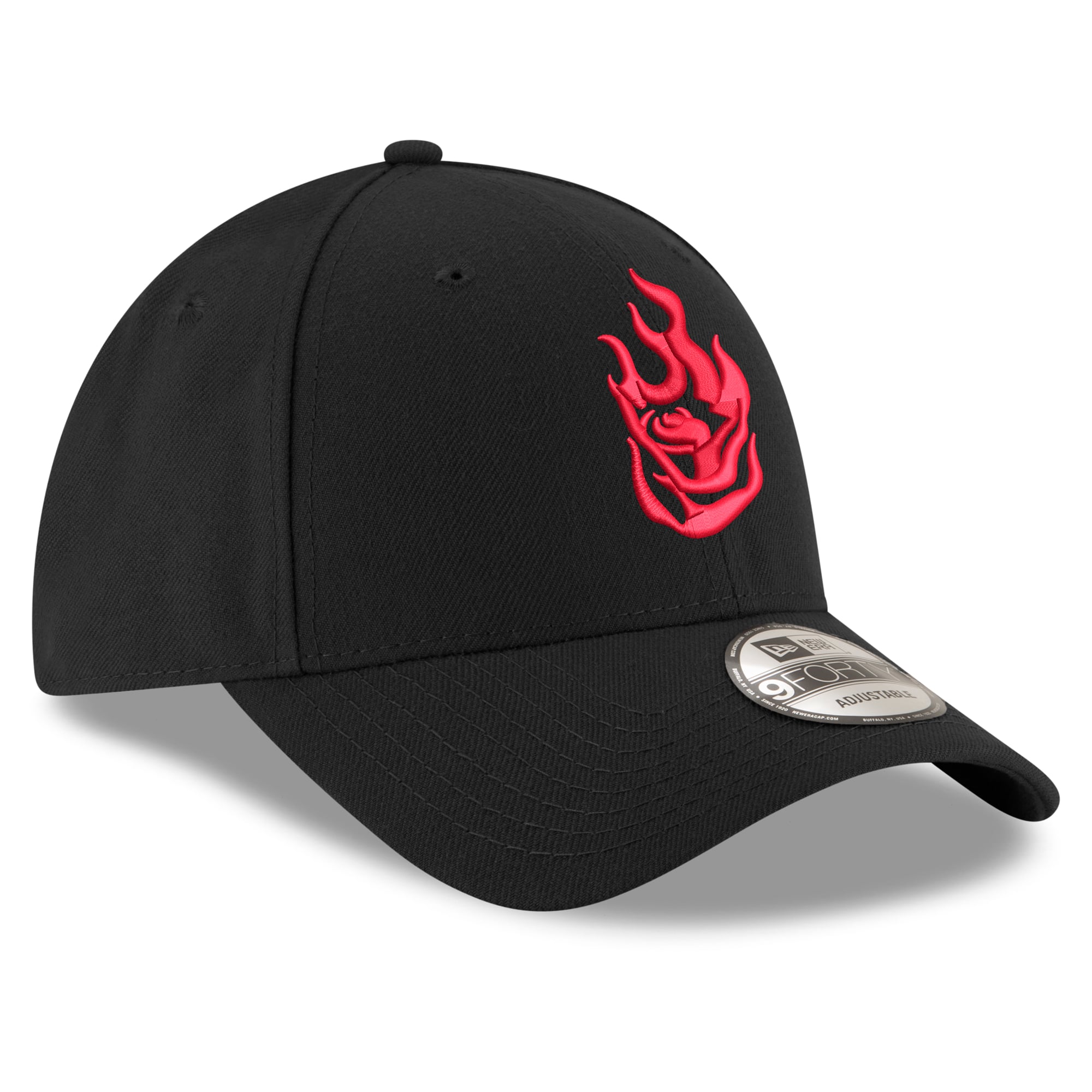 Men's New Era Black Portland Fire Team 9FORTY Adjustable Hat
