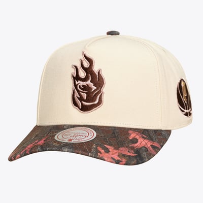  Portland Fire Mitchell & Ness Unisex Pink Pro Adjustable Hat - Cream
