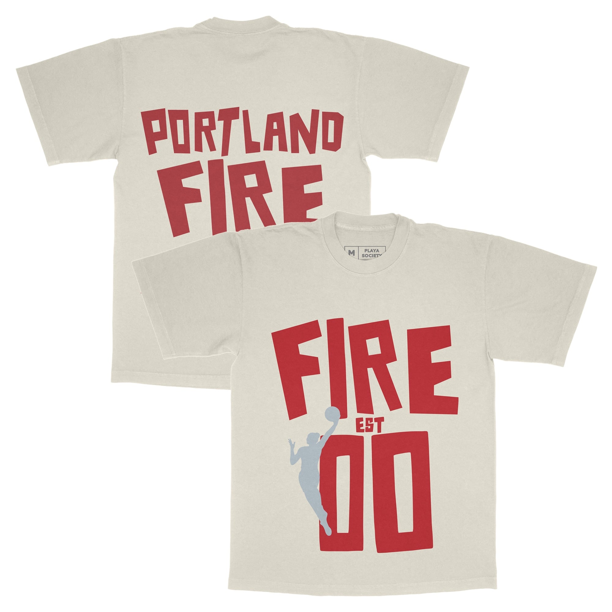 T-shirt unisexe Playa Society Oatmeal Portland Fire Est