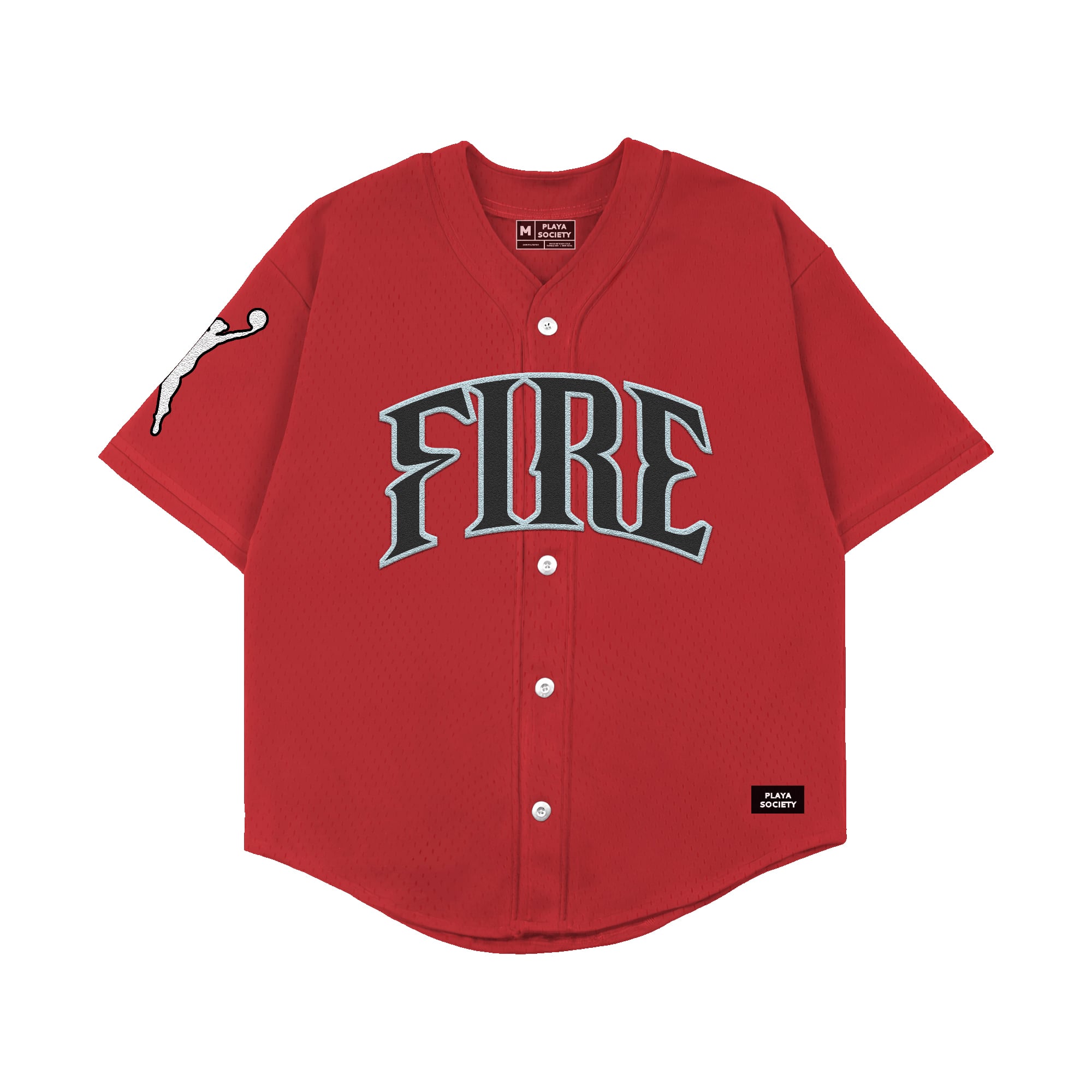 Unisex Playa Society Red Portland Fire Baseball Fashion Jersey