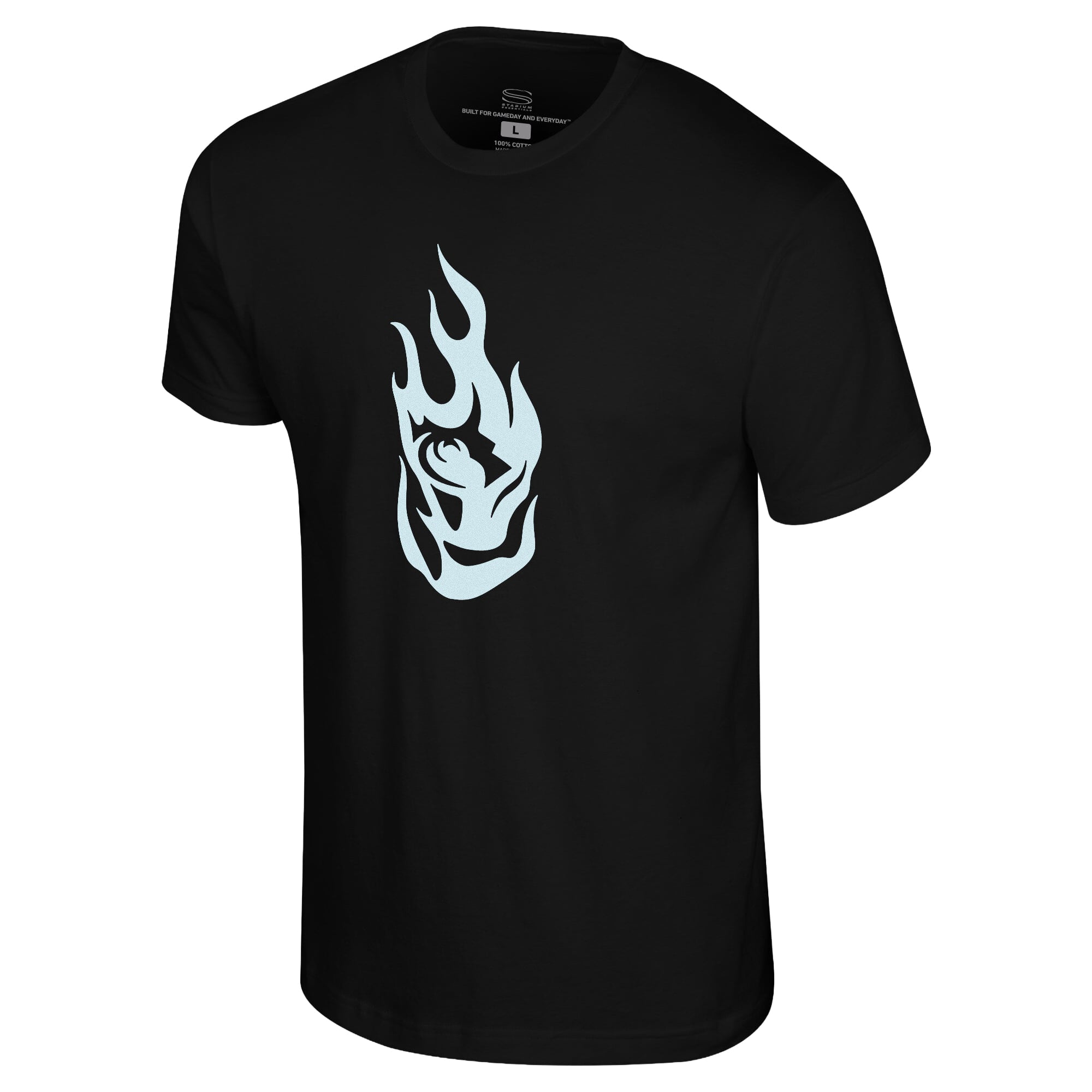 T-shirt unisexe Stadium Essentials noir Portland Fire Origins avec logo couleur