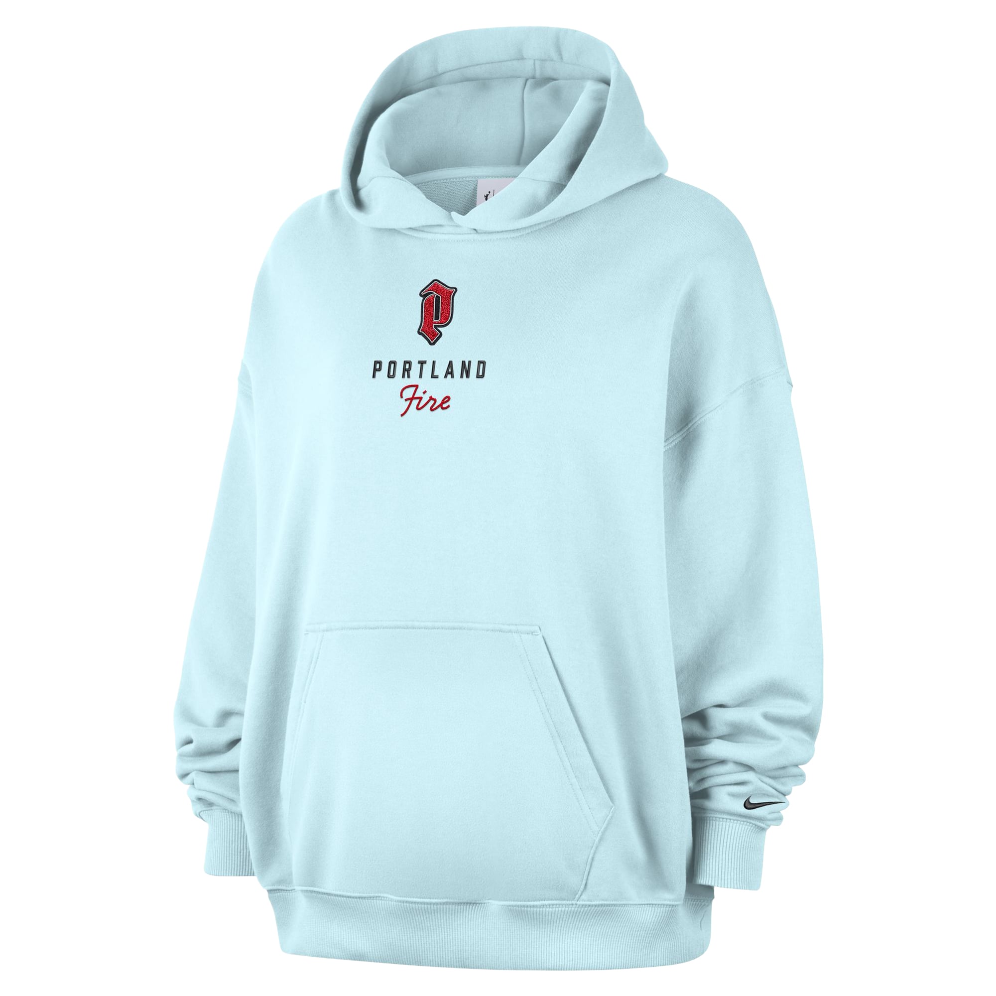 Women's Nike Light Blue Portland Fire Studio Fleece Hoodie