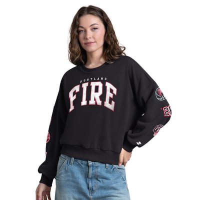 Portland Fire Starter Women's Fan Catch Sweatshirt - Black