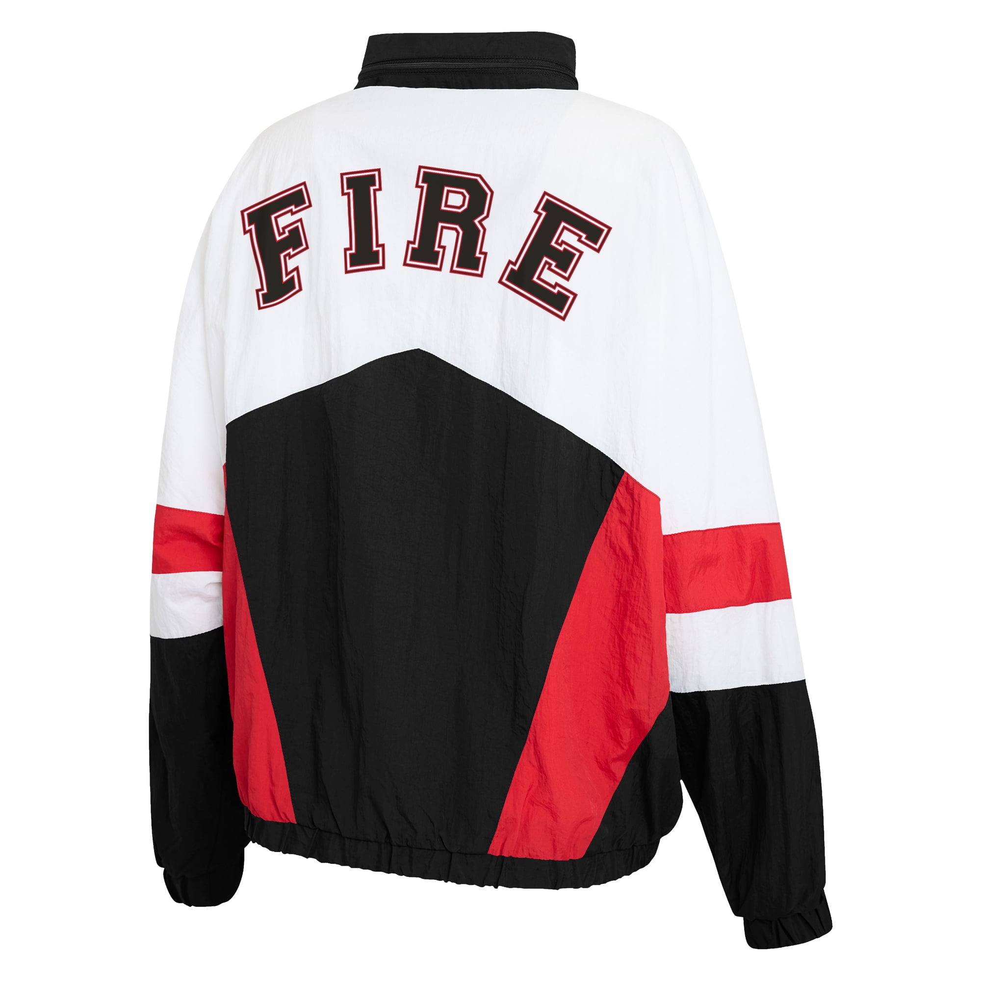 Veste coupe-vent zippée blanche et noire Portland Fire pour femme de la marque WEAR by Erin Andrews
