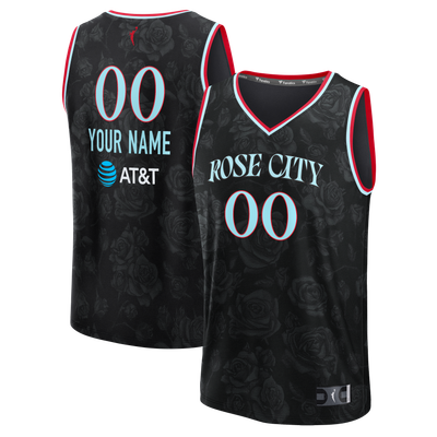 Portland Fire Fanatics Youth Fast Break Custom Jersey - Rebel Edition - Black