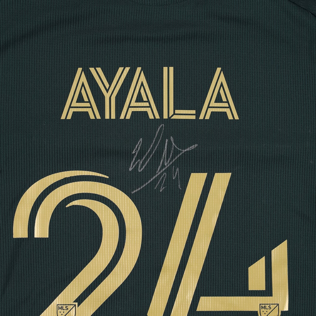 David Ayala Portland Timbers Autographed Fanatics Authentic Match-Used #24 Green Jersey from the 2025 MLS Season - Size S