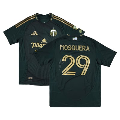 Juan Mosquera Portland Timbers Autographed Fanatics Authentic Match-Used #29 Green Jersey from the 2025 MLS Season - Size L