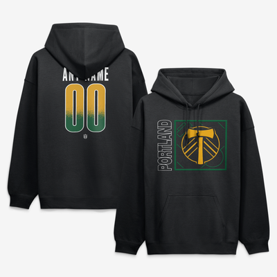 Portland Timbers Big & Tall Home Field Pop Personalized Name & Number Hoodie - Black