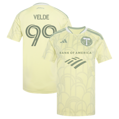 Kristoffer Velde Portland Timbers adidas Women's 2026 Civic Stadium Kit Replica Jersey - Yellow