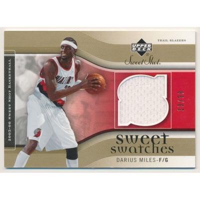 2005-06 Sweet Shot Sweet Swatches Gold #DM Darius Miles/99