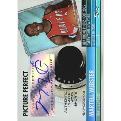 2005-06 Topps Big Game Picture Perfect Relics Autographs #MW Martell Webster JSY