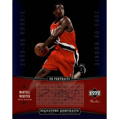 2005-06 UD Portraits Signature Portraits 8x10 #MW Martell Webster