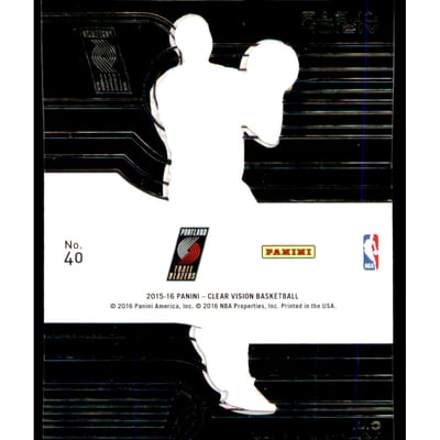 2015-16 Panini Clear Vision Red #40 C.J. McCollum