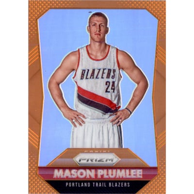2015-16 Panini Prizm Prizms Orange #139 Mason Plumlee