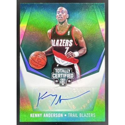 2015-16 Totally Certified Signatures Mirror Green #TC-KA Kenny Anderson Auto /5