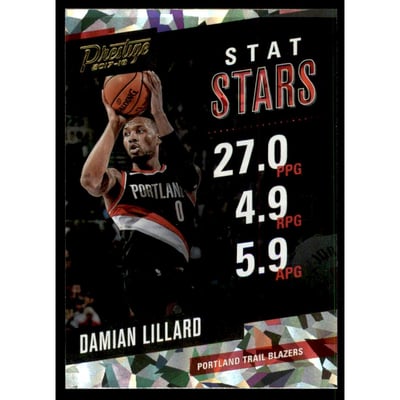 2017-18 Prestige Stat Stars Crystal #7 Damian Lillard