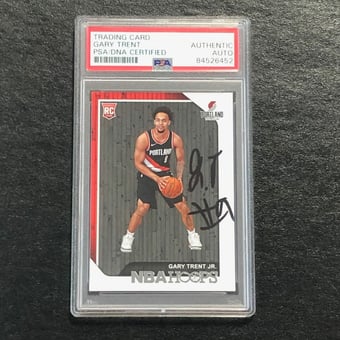 Gary Trent Jr 2018-19 Panini Hoops Hot Signatures Rookie Auto Rc 