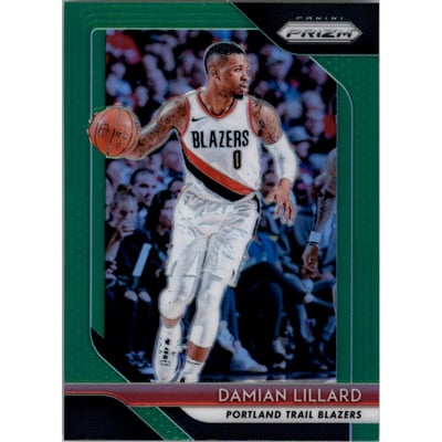 2018-19 Panini Prizm Prizms Green #81 Damian Lillard