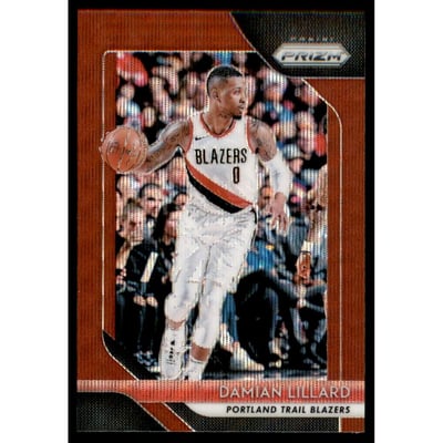 2018-19 Panini Prizm Prizms Ruby Wave #81 Damian Lillard