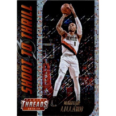 2018-19 Panini Threads Shoot to Thrill Dazzle #14 Damian Lillard
