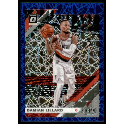 2019-20 Donruss Optic Blue Velocity #7 Damian Lillard