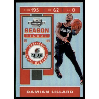 2019-20 Panini Contenders Optic Silver #10 Damian Lillard