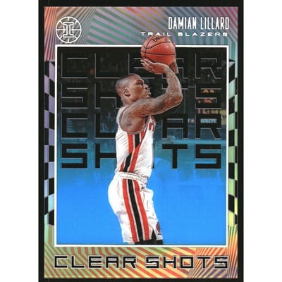 2019-20 Panini Illusions Clear Shots Sapphire #19 Damian Lillard