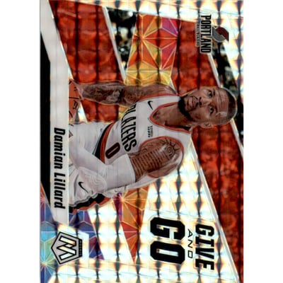 2019-20 Panini Mosaic Give and Go Mosaic #7 Damian Lillard