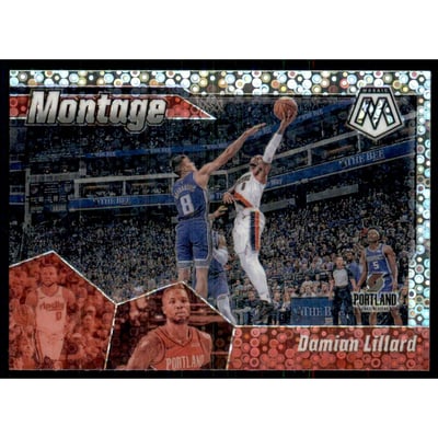 2019-20 Panini Mosaic Montage Fast Break Silver #1 Damian Lillard