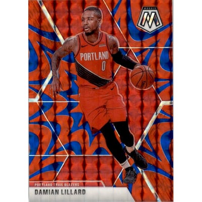 2019-20 Panini Mosaic Mosaic Blue Reactive #5 Damian Lillard