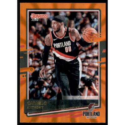 2020-21 Donruss Holo Orange Laser #111 Carmelo Anthony
