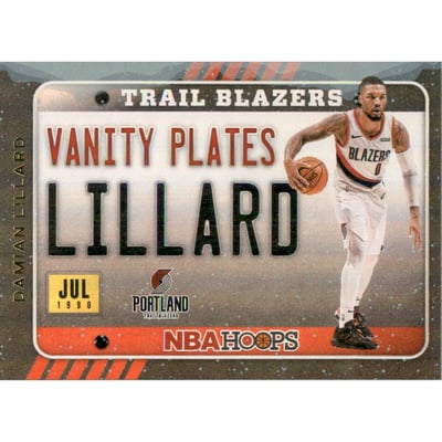 2020-21 Hoops Vanity Plates Winter Holo #12 Damian Lillard